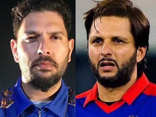 شاہد آفریدی اور بھارتی بلے باز یووراج سنگھ کے درمیان دلچسپ گفتگو