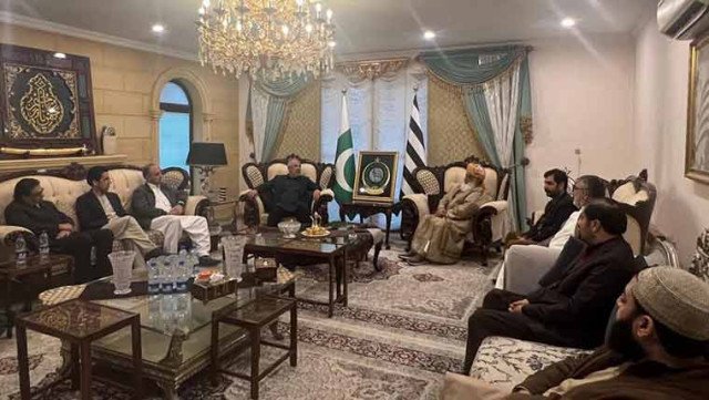 پی ٹی آئی وفد کی مولانا فضل الرحمان سے ملاقات، ملکی سیاسی صورتحال پر گفتگو